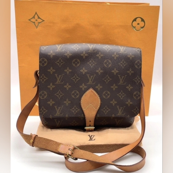 Louis Vuitton Handbags - Authentic Louis Vuitton Brown Monogram Cartouchiere GM Crossbody Bag W Dust Bag